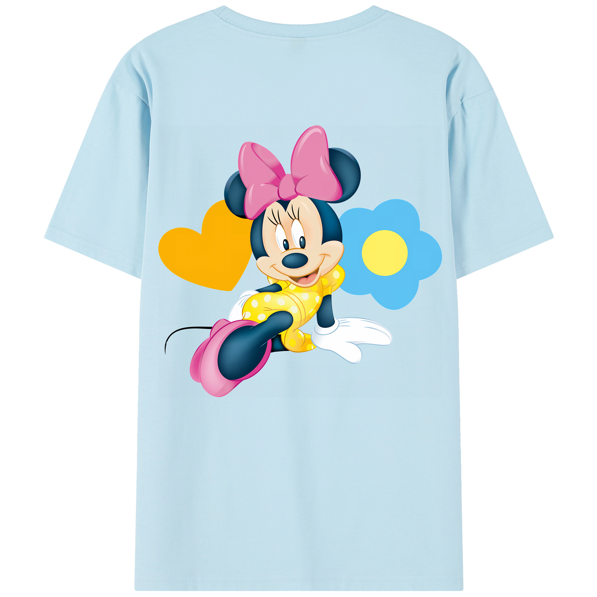 （画像用） ミッキーマウス Mickey Mouse 綿100％半袖Tシャツ（背面プリント）